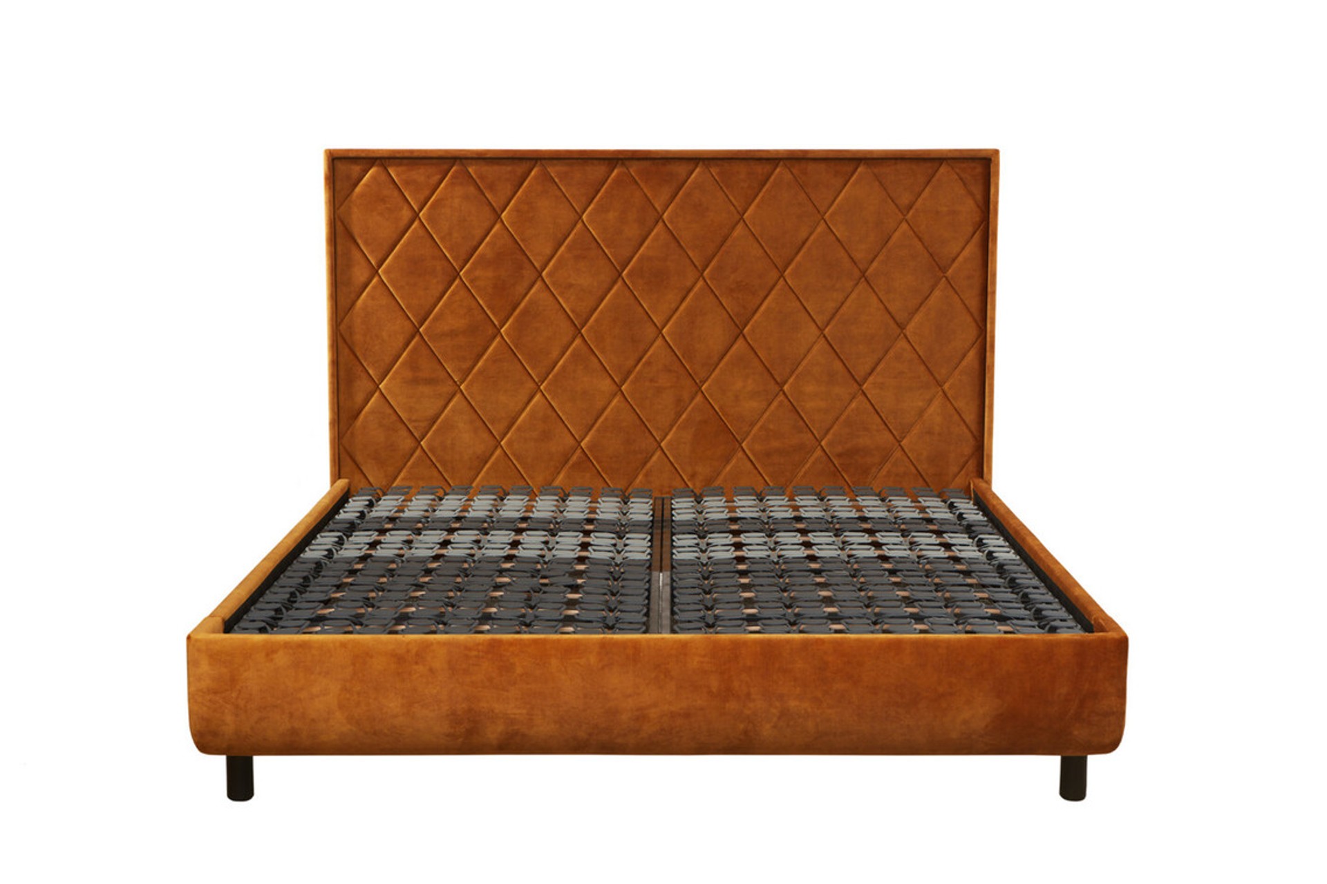 Tempur Arc™ Luxury Upholstered Bed Frame in vibrant, warm copper